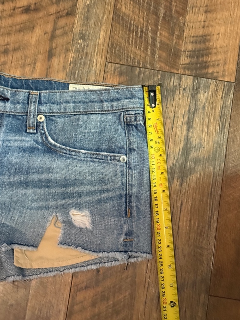 Rag & Bone Distressed Denim Jean Shorts size 28 - Picture 10 of 12